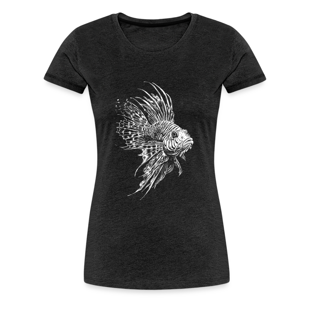 Rotfeuerfisch - Monochrom - Frauen Premium T-Shirt - Anthrazit