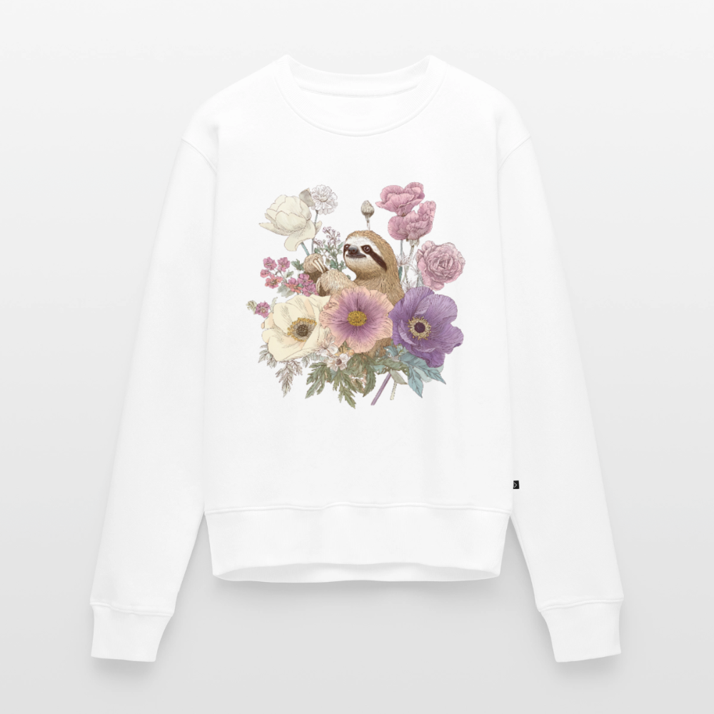 Vintage Sloth Blossom - Frauen Premium Pullover - by Artful Alchemist