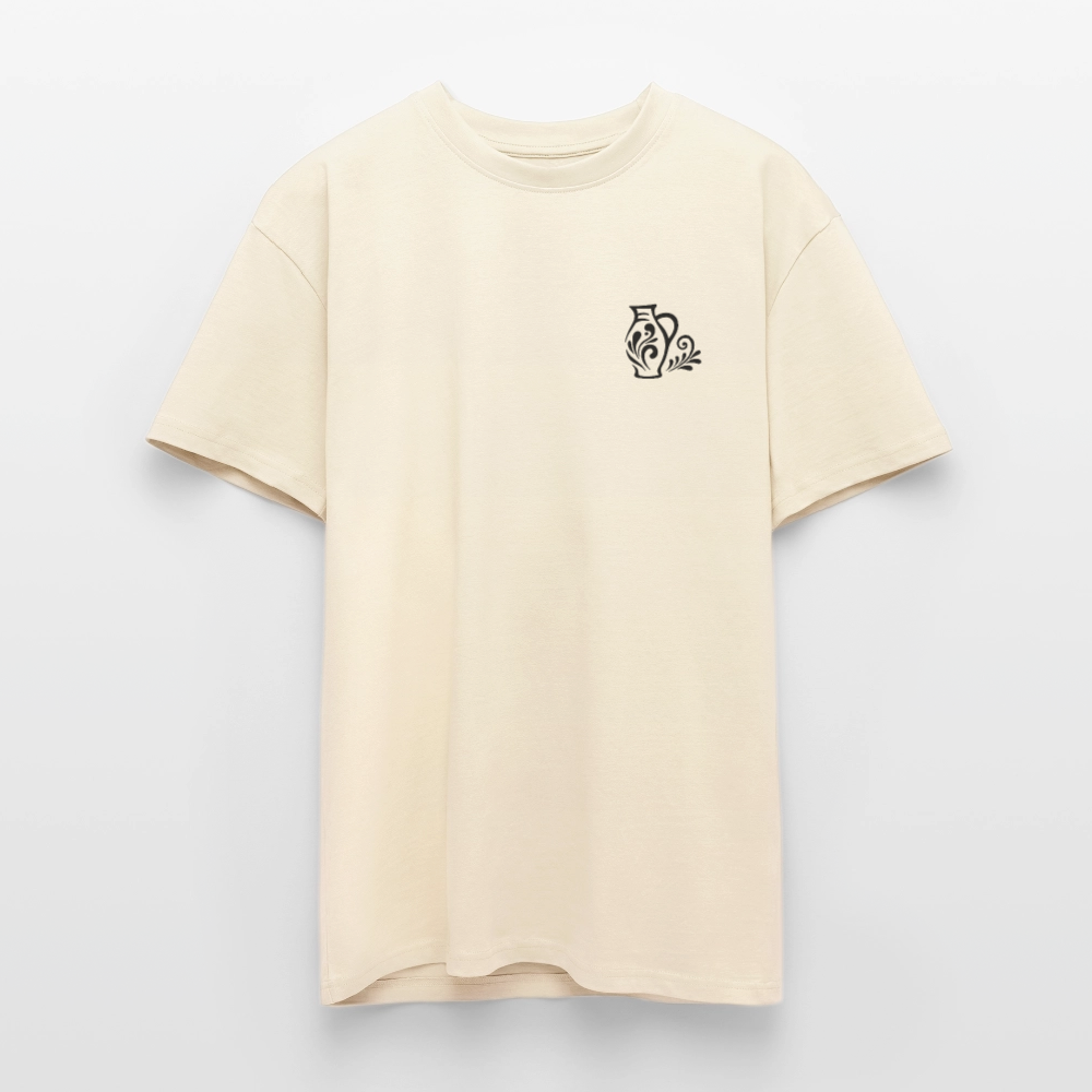 Bembel Ornamente schwarz/weiß - Heavy Oversize T-Shirt - Creme