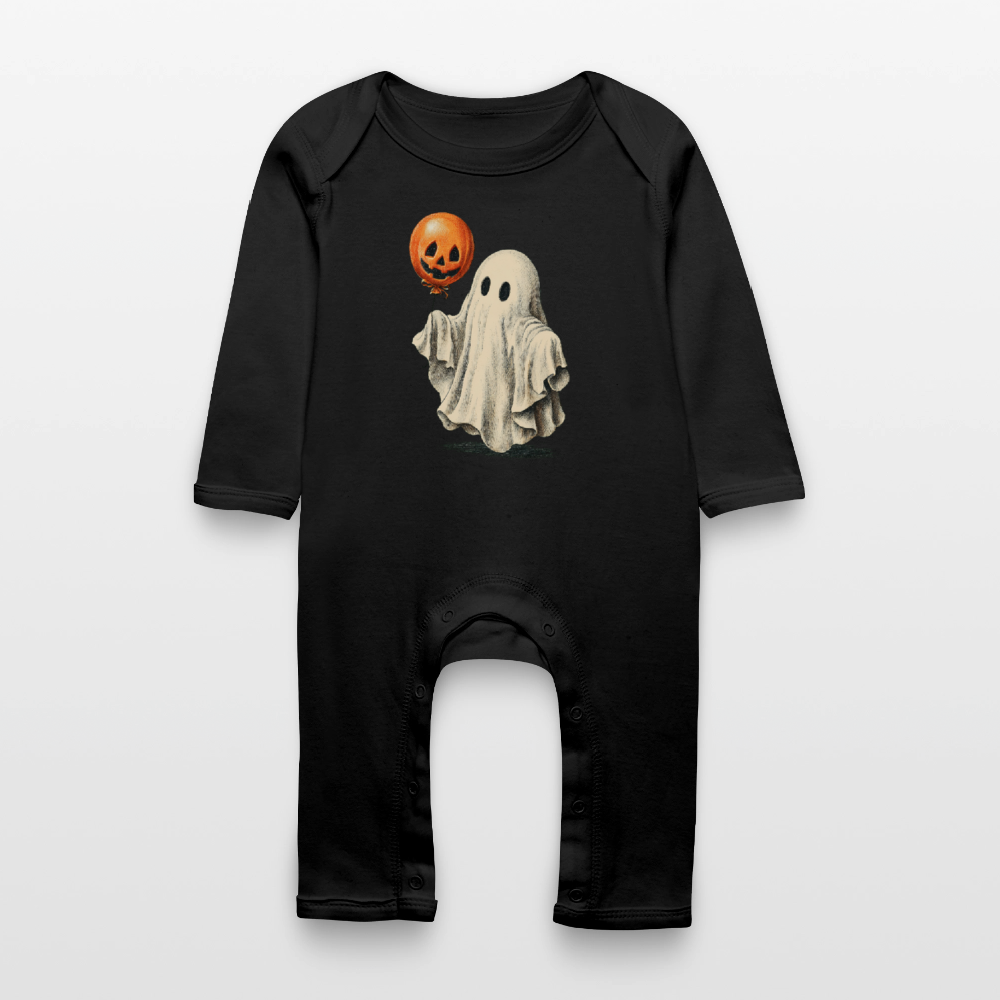 Süßer Halloween-Geist - Baby Bio Strampler - Schwarz