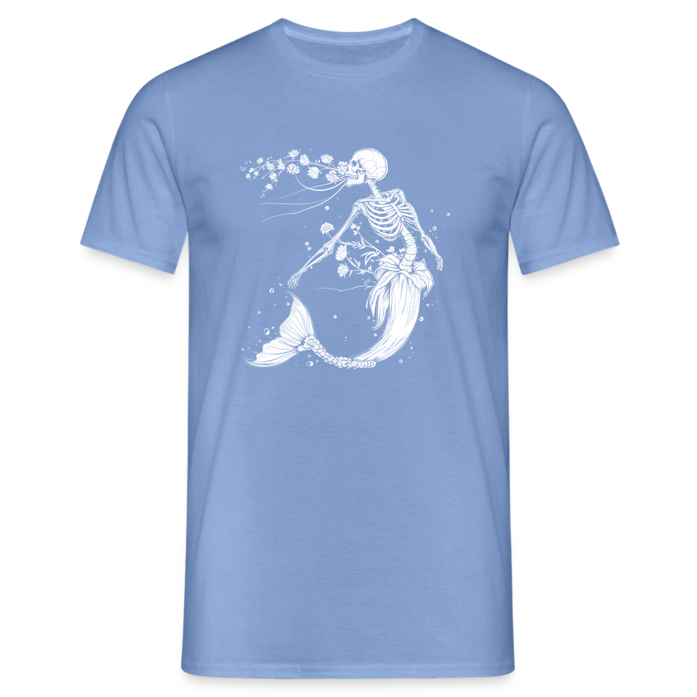 Florale Skelett Meerjungfrau - Männer T-Shirt - carolina blue