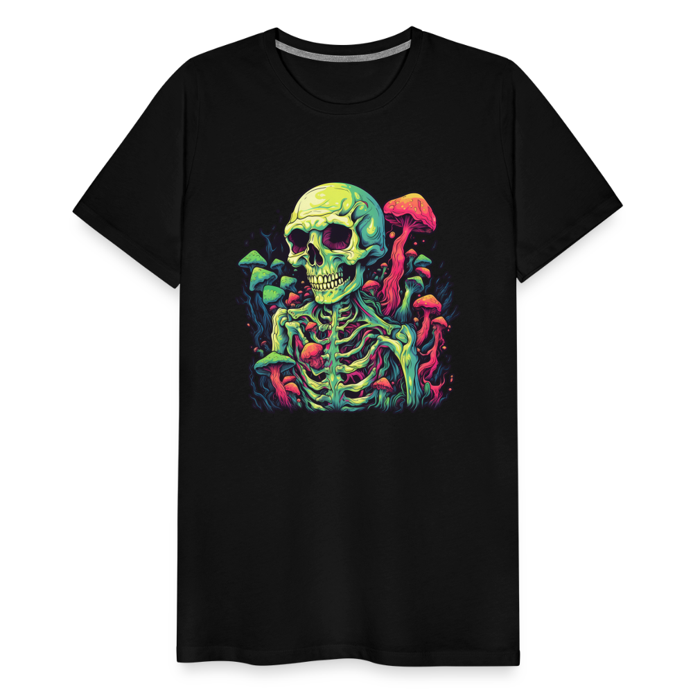 Horror Pilz Skelett - Happy Halloween - Männer Premium T-Shirt - Schwarz