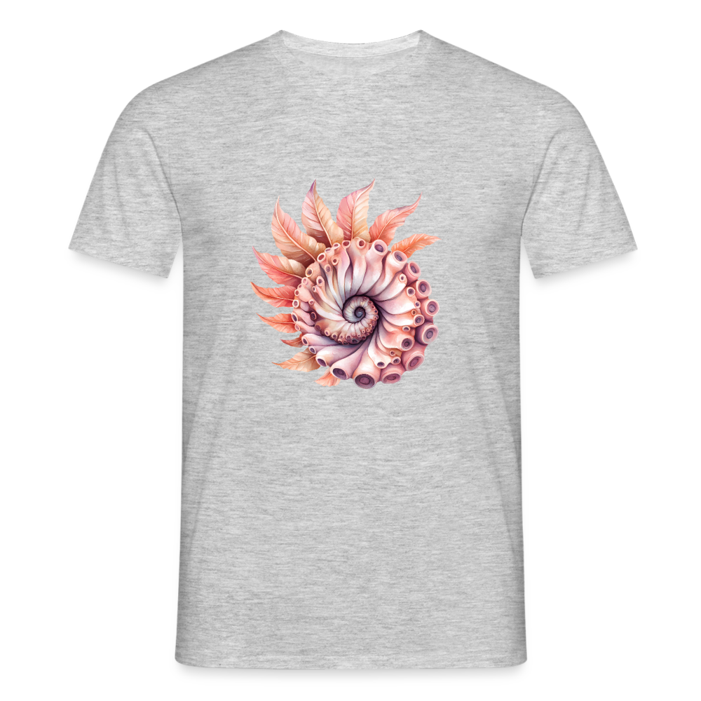 Fedriger Tentakel Nautilus - Goldener Schnitt - Männer T-Shirt - Grau meliert