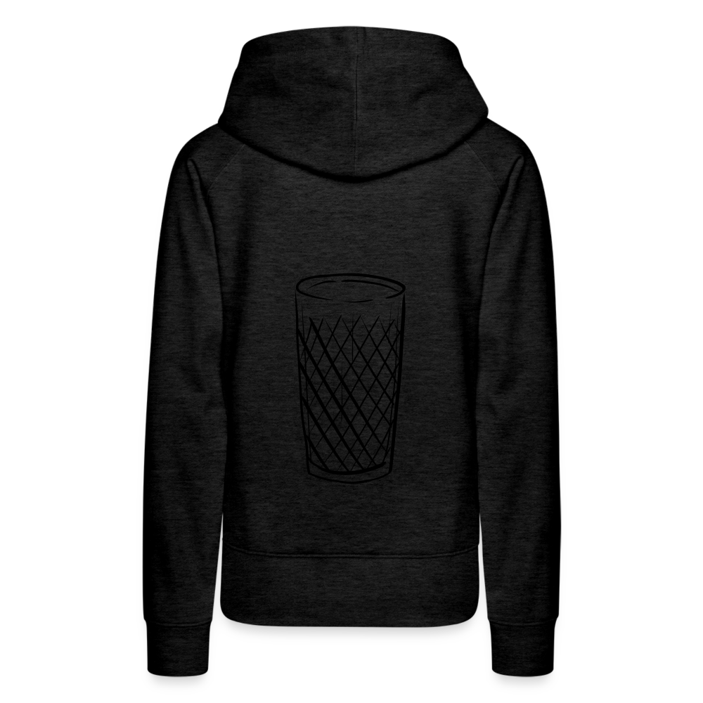 Frankfurter Geripptes - Äpplerglas - Hessisch Mundart - Frauen Premium Hoodie - Anthrazit