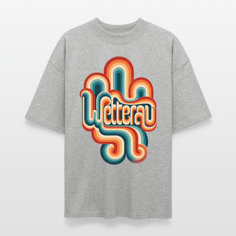 Wetterau Retro – Oversized Unisex Bio T-Shirt - Grau meliert