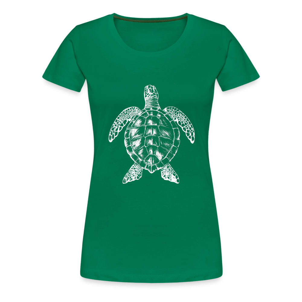 Meeresschildkröte - Monochrom - Frauen Premium T-Shirt - Kelly Green