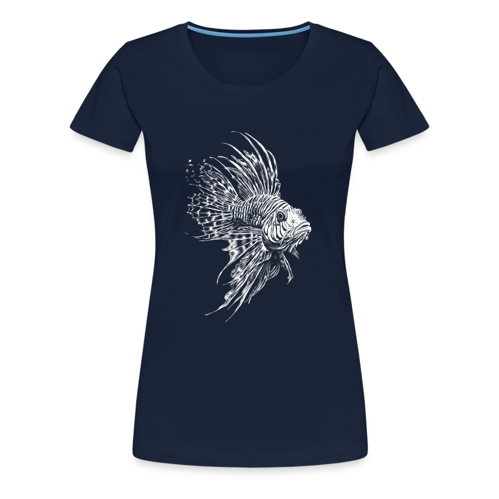 Rotfeuerfisch - Monochrom - Frauen Premium T-Shirt - Navy