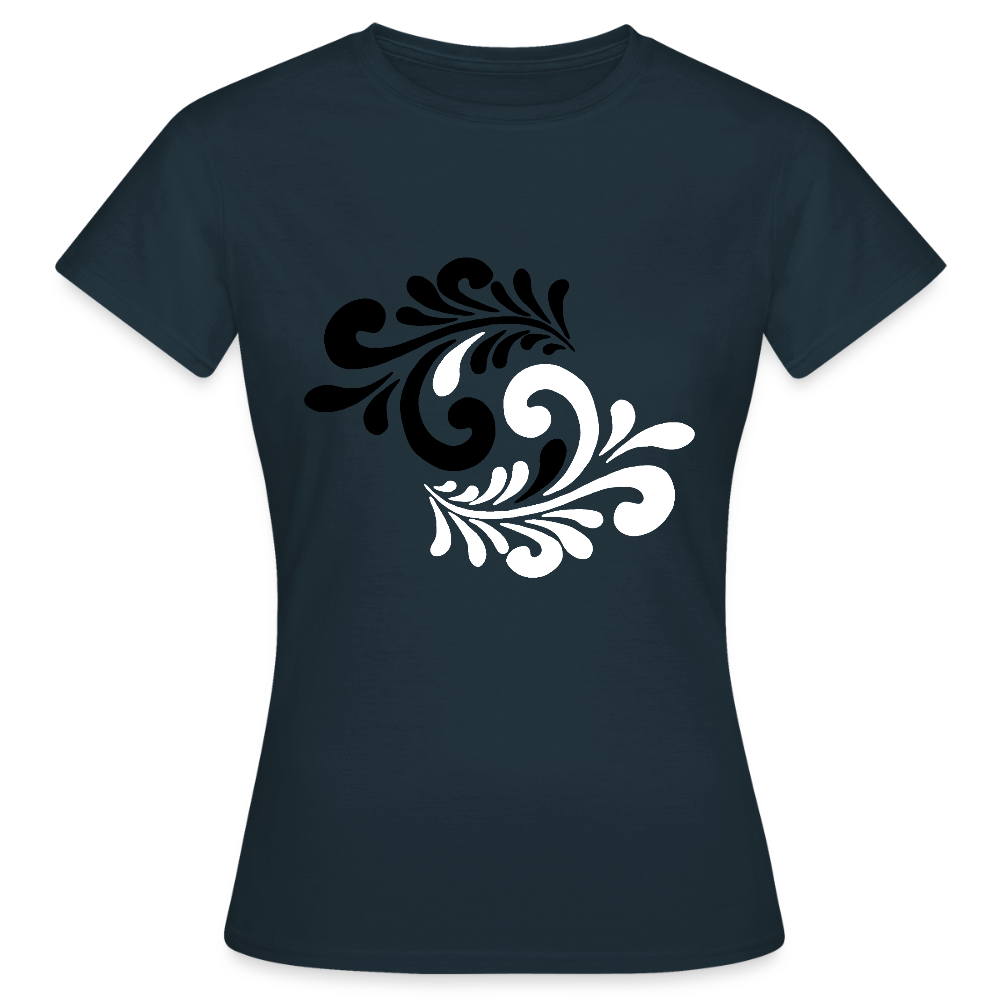Hessisch Balance - Yin und Yang - Frauen T-Shirt - Navy
