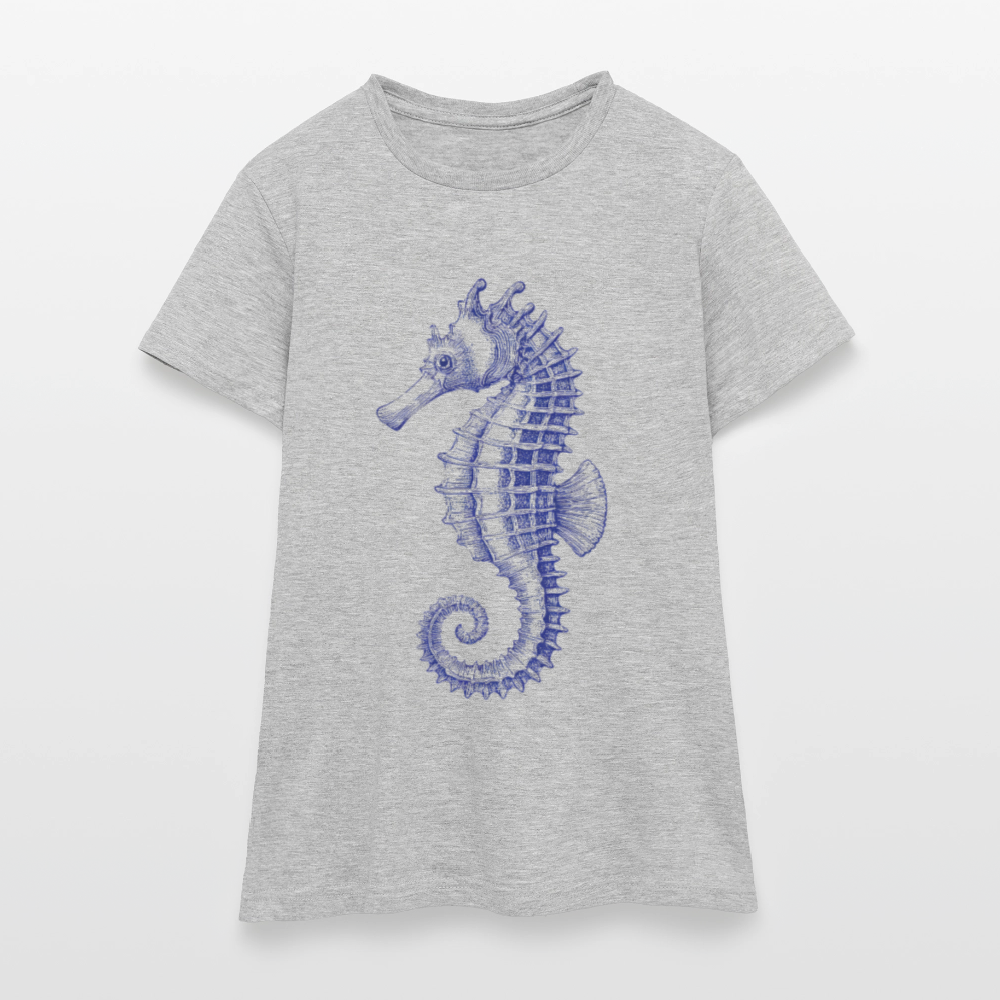 Indigo Seepferchen - Männer T-Shirt - Grau meliert