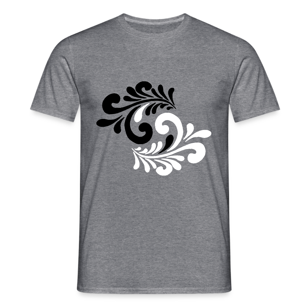 Hessisch Balance - Yin und Yang - Männer Shirt - Graphit meliert