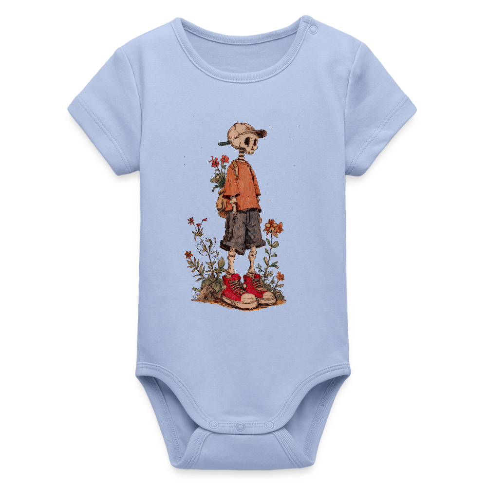 Skeleton Boy - Stanley/Stella Baby Bio Kurzarm-Body - Sky