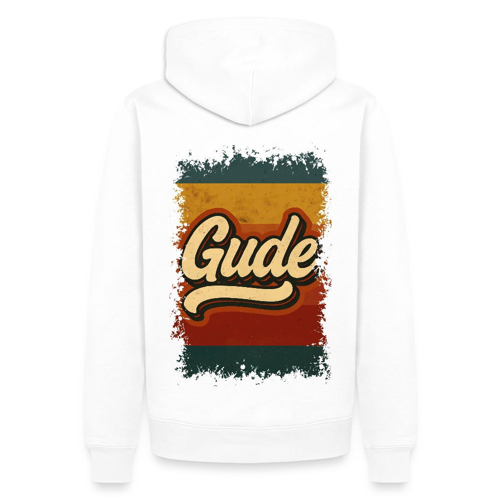 „Gude“ – Retro Look aus Hessen - Männer Premium Hoodie - Weiß