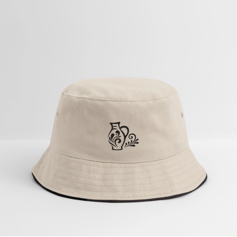Bembel Ornamente - Fischerhut - Natur/Navy