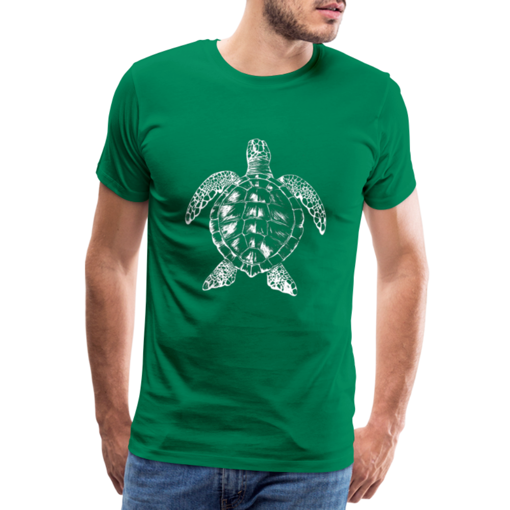 Meeresschildkröte - Monochrom - Männer Premium T-Shirt - Kelly Green