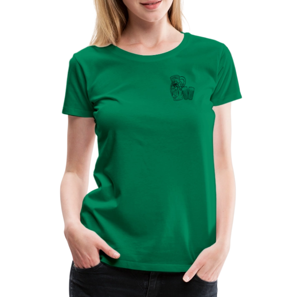 Bembel mit Gläsern - Hessisch Mundart - Frauen Premium T-Shirt - Kelly Green