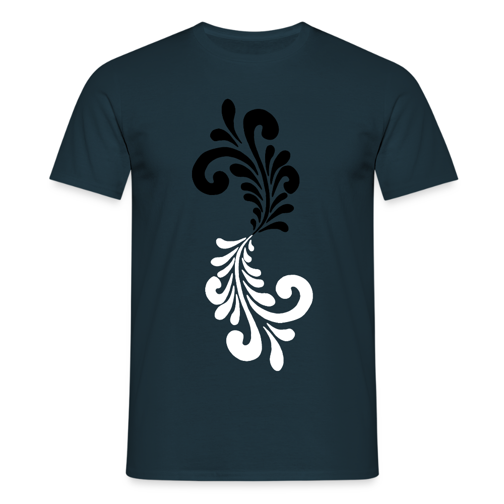 Bembel Ornamente schwarz/weiß - Männer Shirt - Navy