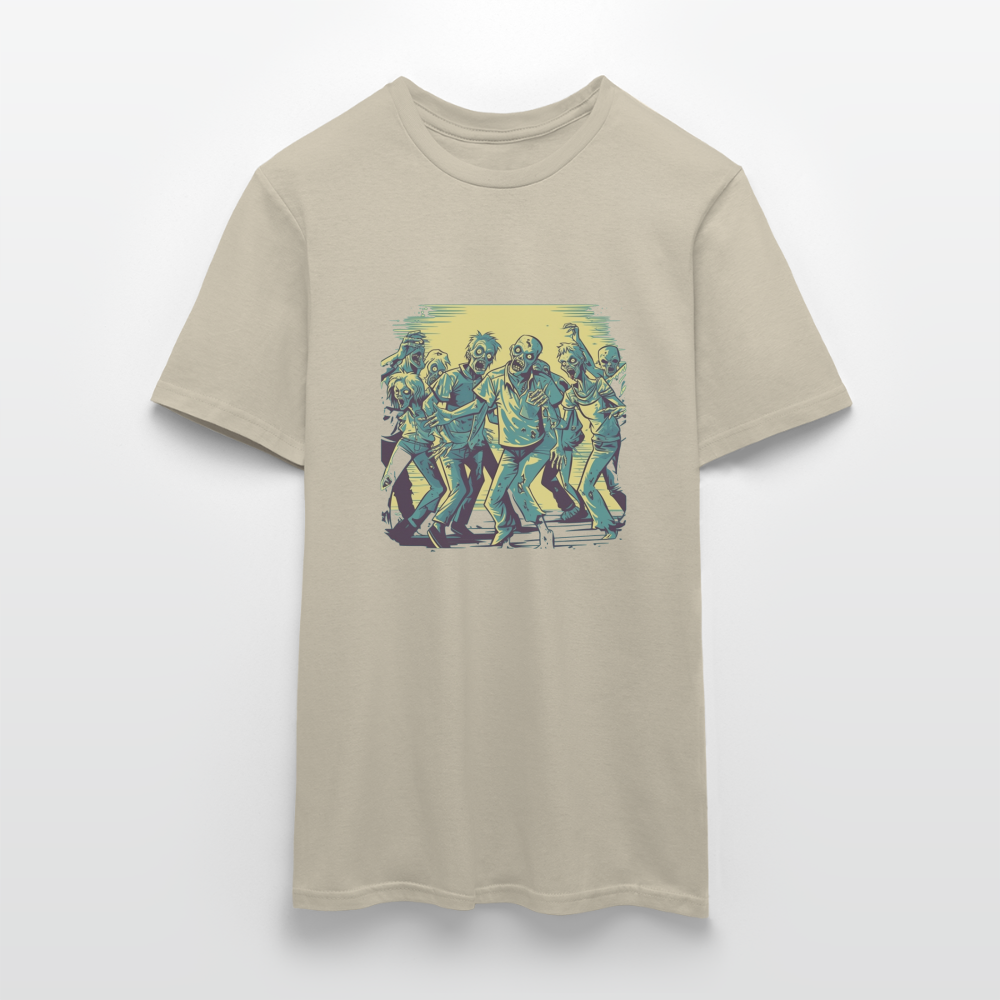 Tanzende Zombies - Gruseliges Zombie Motiv - Männer T-Shirt - Sandbeige