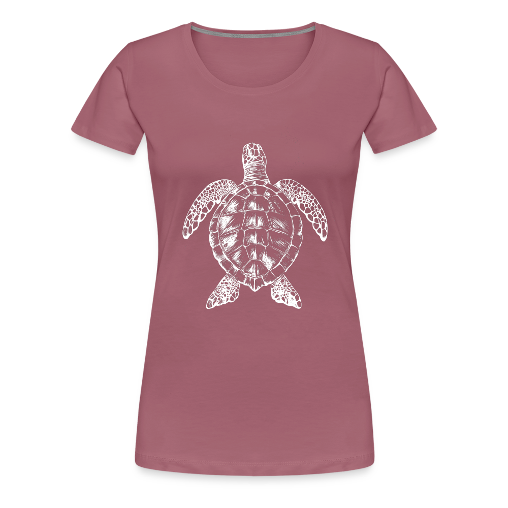 Meeresschildkröte - Monochrom - Frauen Premium T-Shirt - Malve