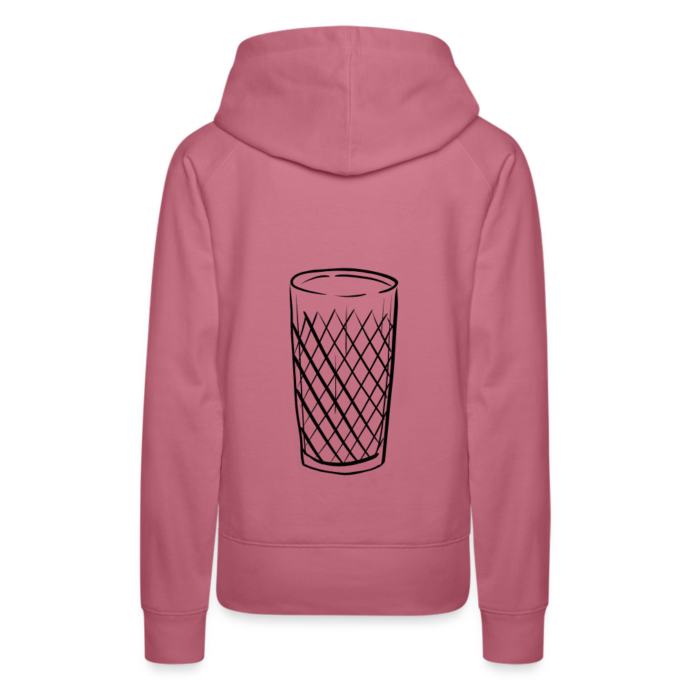 Frankfurter Geripptes - Äpplerglas - Hessisch Mundart - Frauen Premium Hoodie - Malve