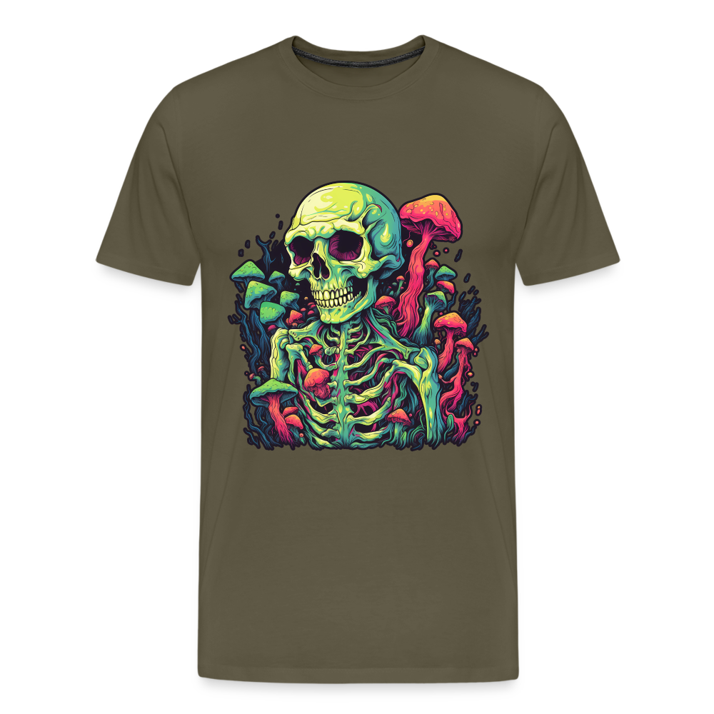 Horror Pilz Skelett - Happy Halloween - Männer Premium T-Shirt - Khaki
