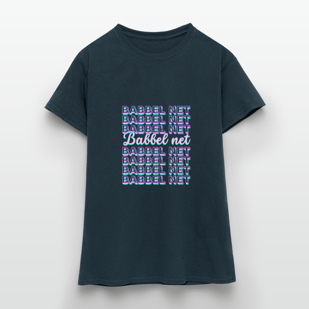 Babbel net - Hessisch Mundart - Frauen T-Shirt - Navy