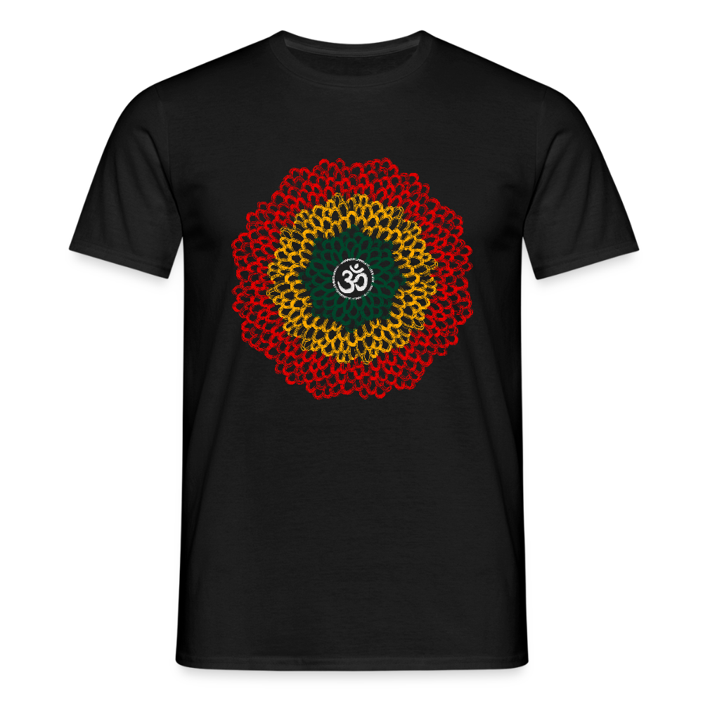 Yogi, Prana Mandala Om im Reggae Stil - Männer T-Shirt - Schwarz