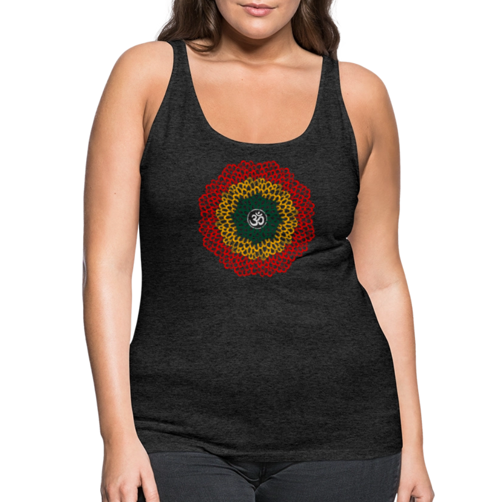 Yogi, Prana Mandala Om im Reggae Stil - Frauen Premium Tank Top - Anthrazit