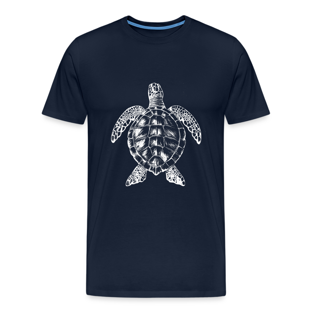 Meeresschildkröte - Monochrom - Männer Premium T-Shirt - Navy