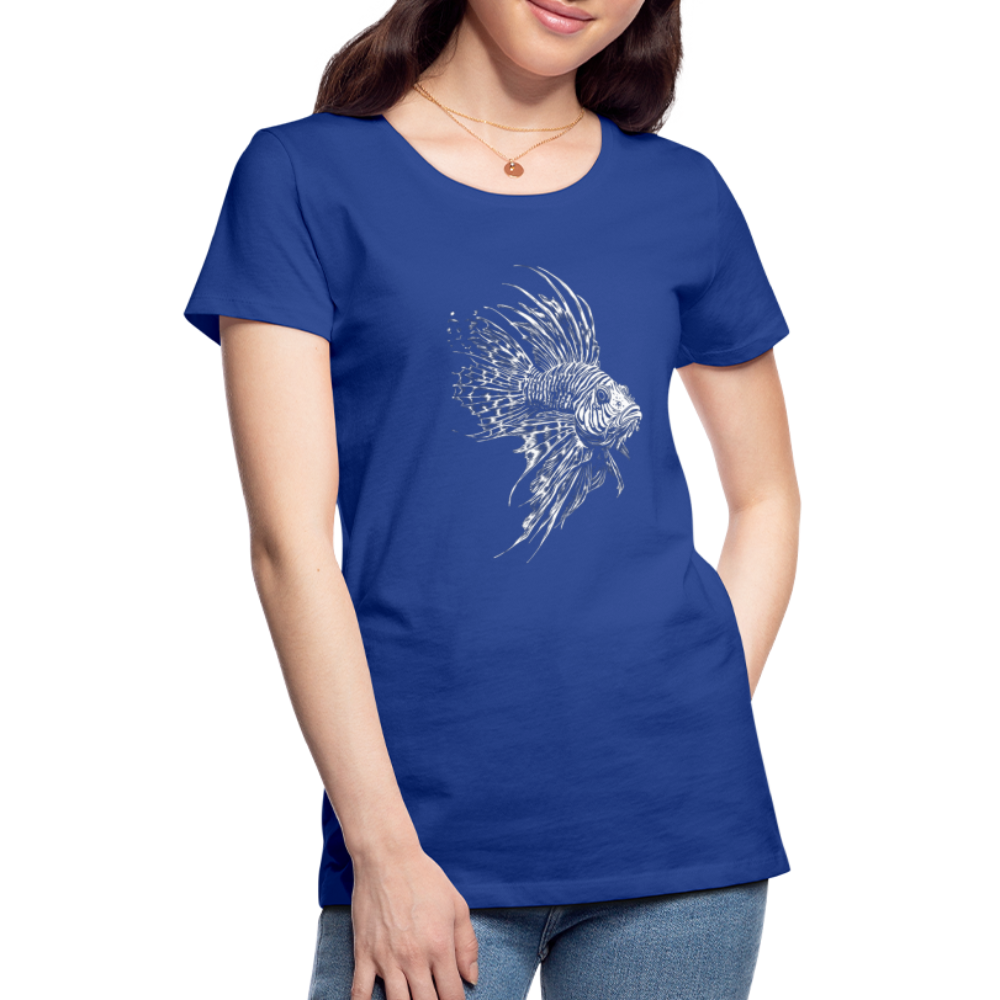 Rotfeuerfisch - Monochrom - Frauen Premium T-Shirt - Königsblau