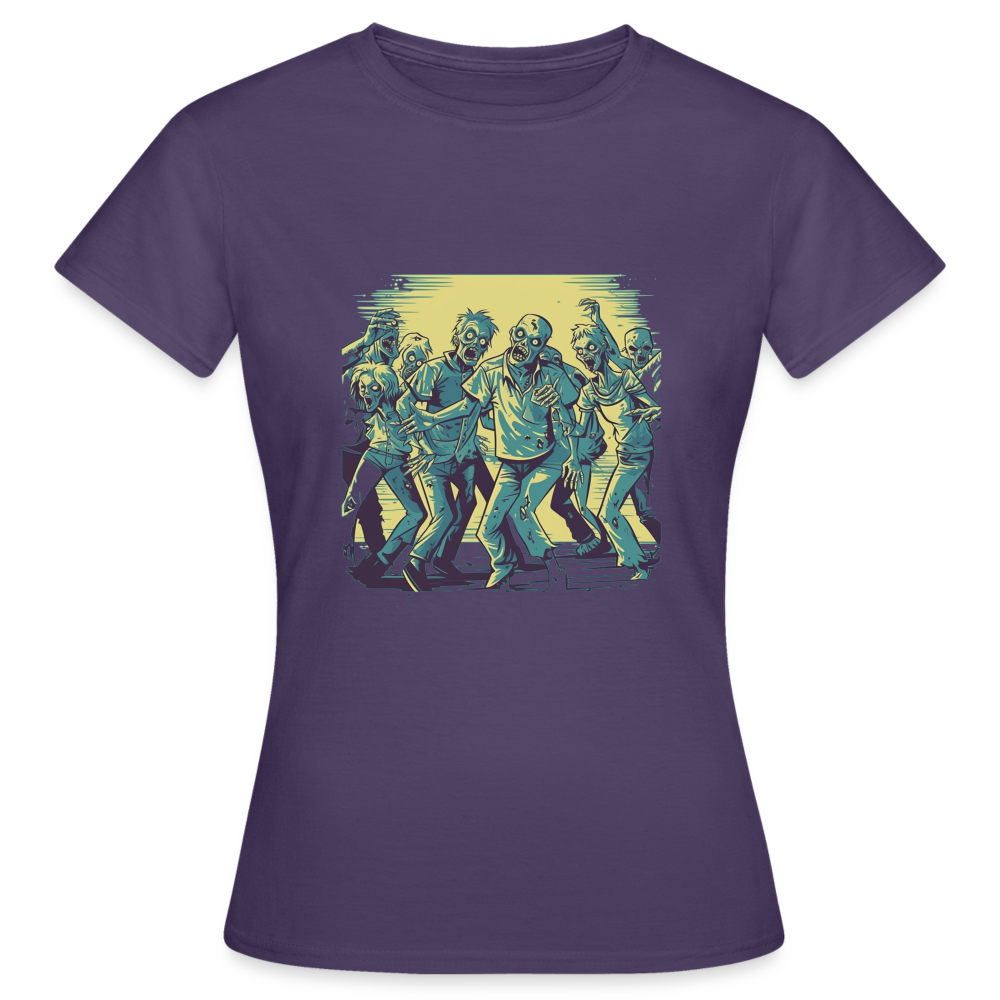 Tanzende Zombies - Gruseliges Zombie Motiv - Frauen T-Shirt - Dunkellila
