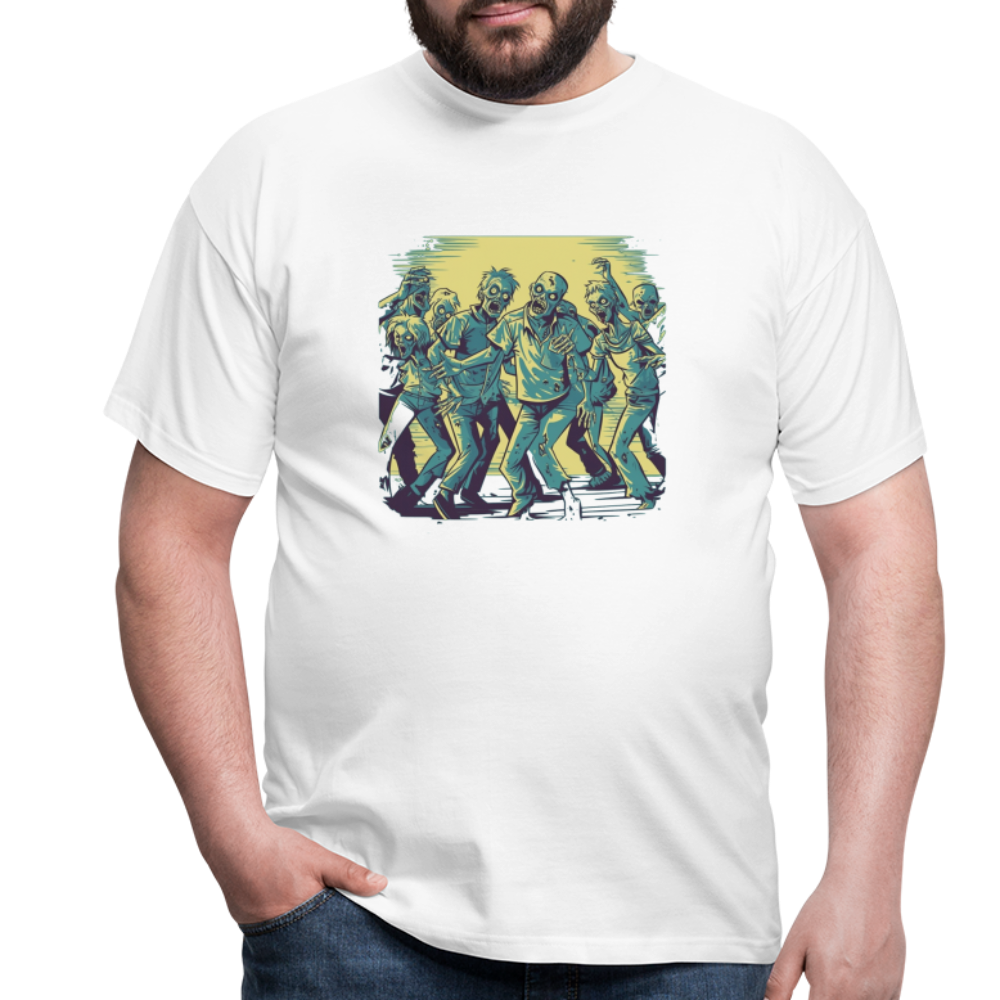 Tanzende Zombies - Gruseliges Zombie Motiv - Männer T-Shirt - Weiß