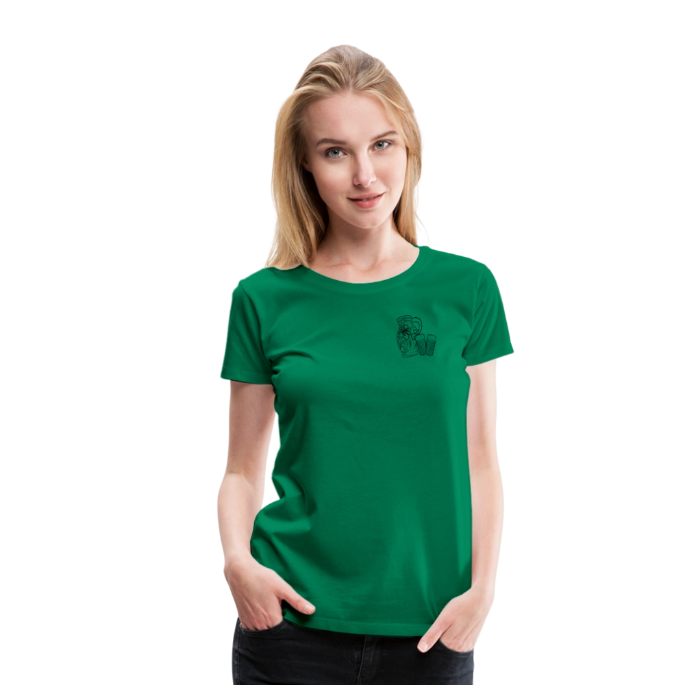 Bembel mit Gläsern - Hessisch Mundart - Frauen Premium T-Shirt - Kelly Green