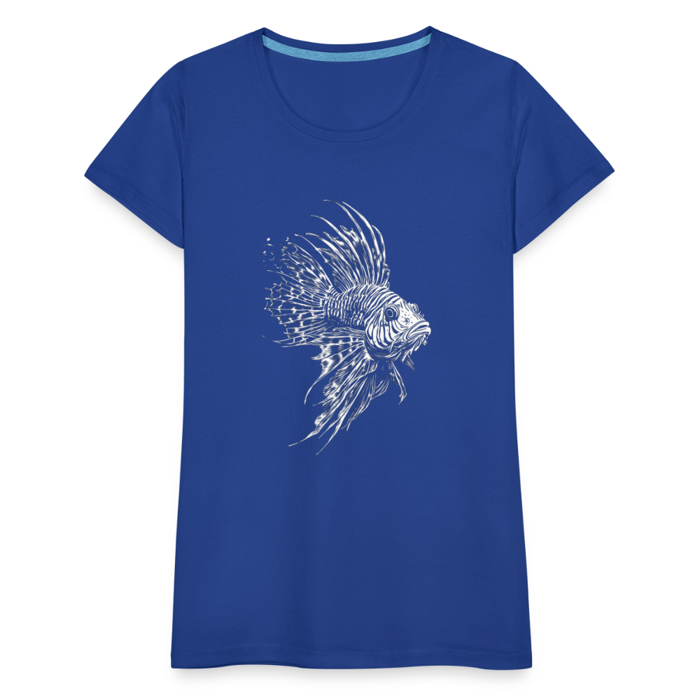 Rotfeuerfisch - Monochrom - Frauen Premium T-Shirt - Königsblau