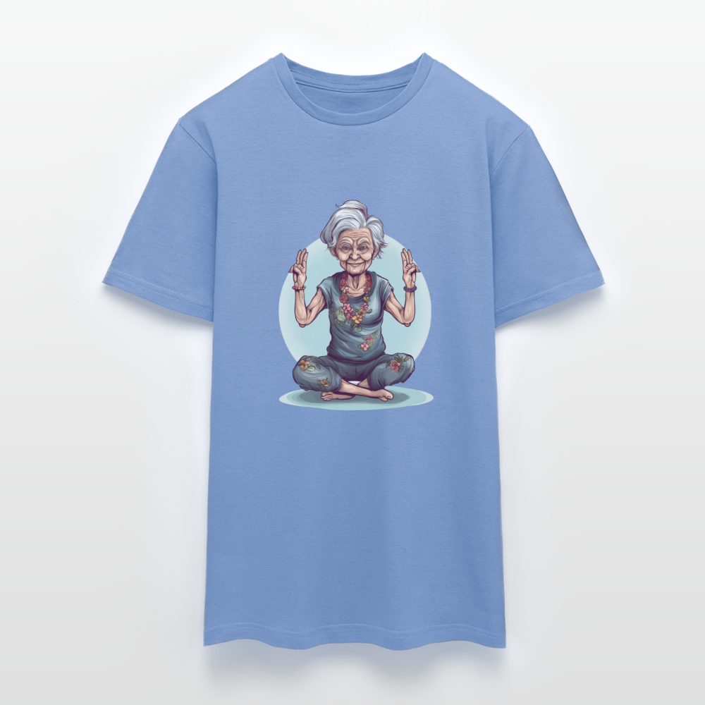 Coole Yoga Oma - Meditation im besten Alter - Männer T-Shirt - carolina blue