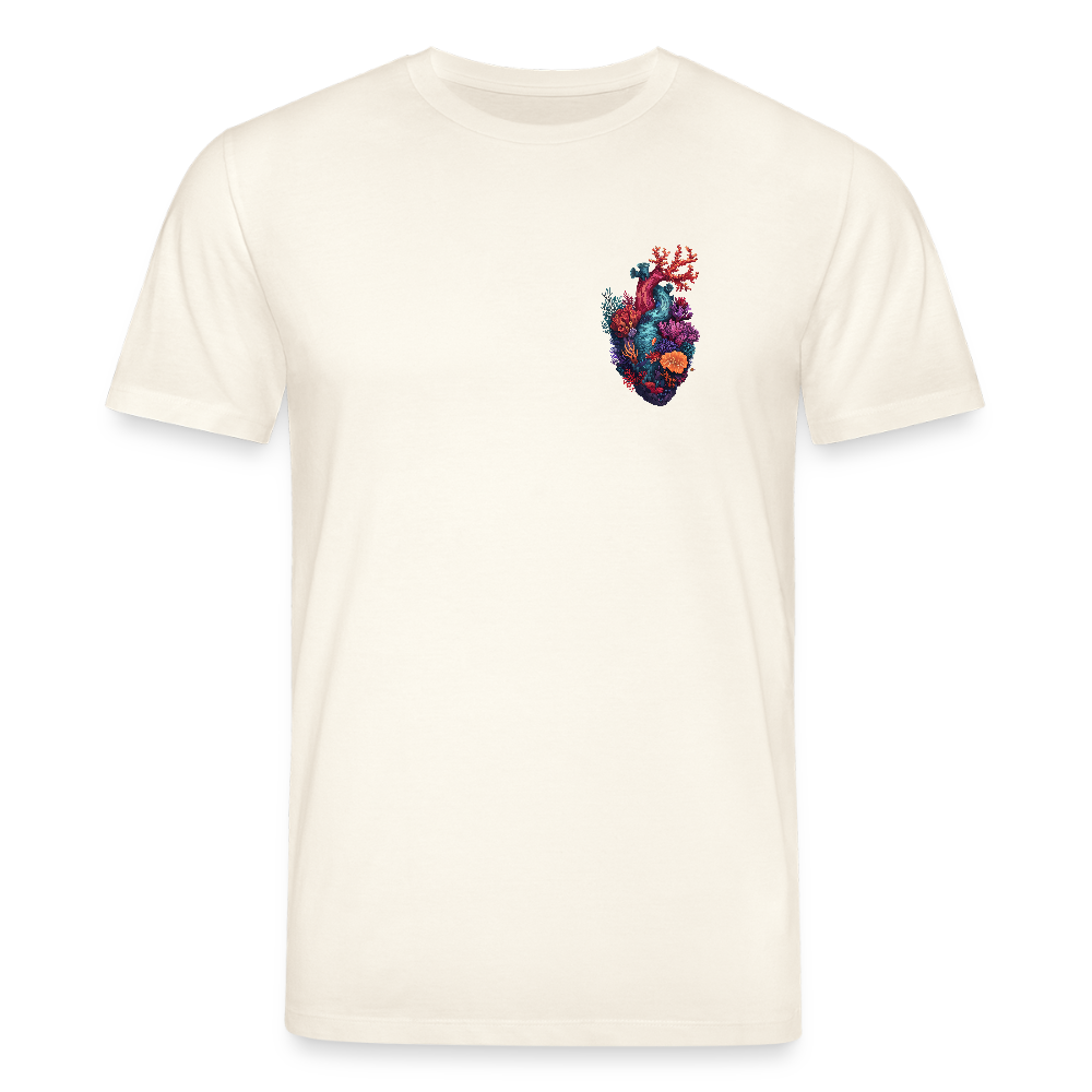 Ocean Heart Brusttaschenformat - Stanley/Stella Unisex Bio-T-Shirt CREATOR - Naturweiß