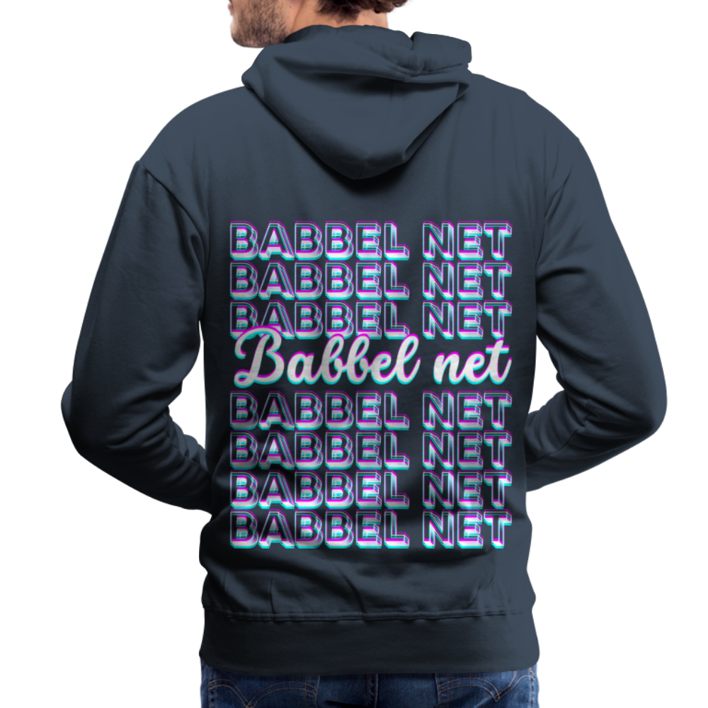 Babbel net - Hessisch Mundart - Männer Premium Hoodie - Navy