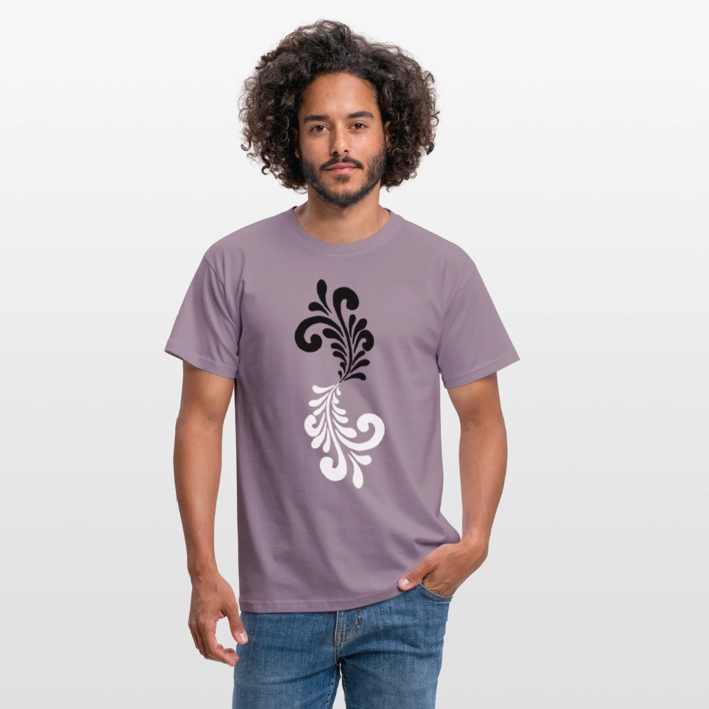 Bembel Ornamente schwarz/weiß - Männer Shirt - Lilagrau