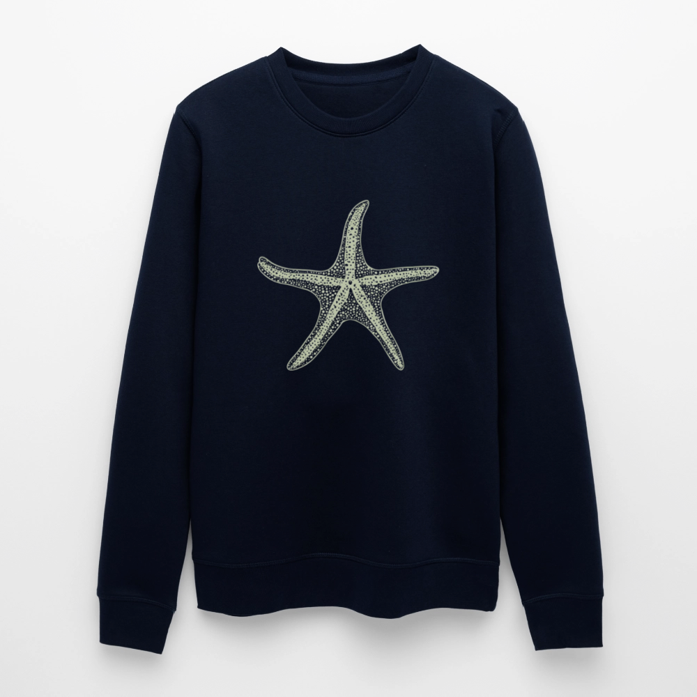 Vintage Seestern Motiv (hellgrün) - Stanley/Stella Unisex Bio-Sweatshirt ROLLER - Navy