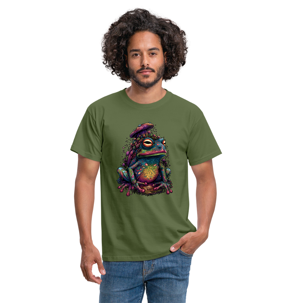 Trippy Pilz Frosch - Psychedelisches Motiv - Männer T-Shirt - Militärgrün