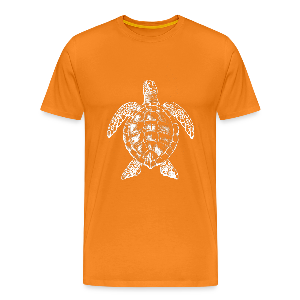Meeresschildkröte - Monochrom - Männer Premium T-Shirt - Orange