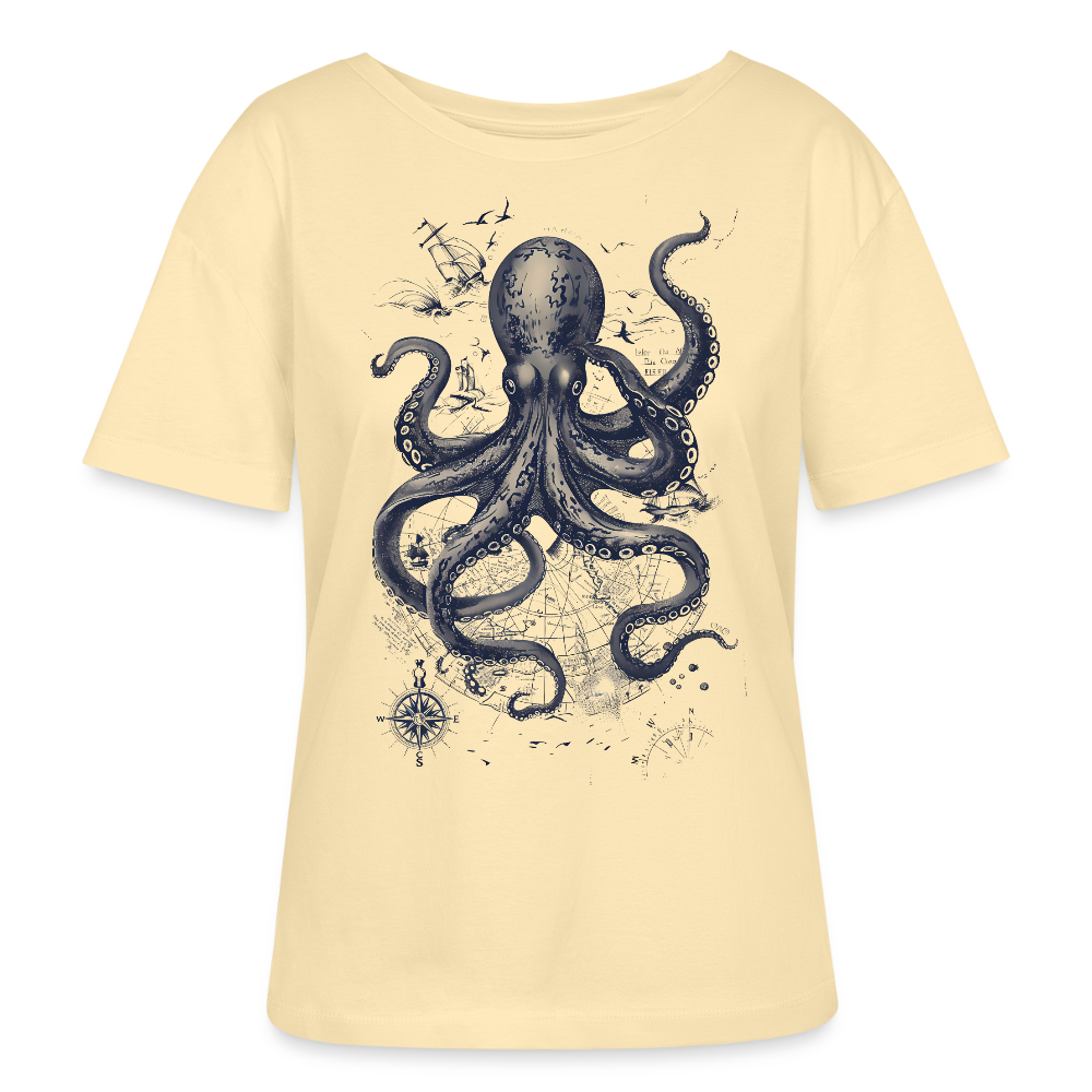 Steampunk Oktopus - Stanley/Stella Relaxed Rundhals Frauen Bio-T-Shirt SERENA - Creme