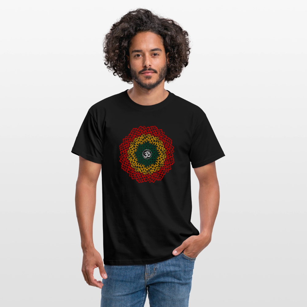 Yogi, Prana Mandala Om im Reggae Stil - Männer T-Shirt - Schwarz