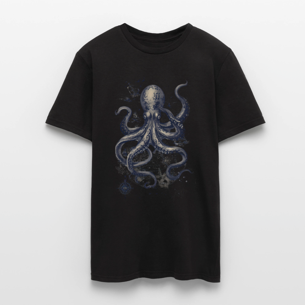 Steampunk Oktopus - Männer T-Shirt - Schwarz