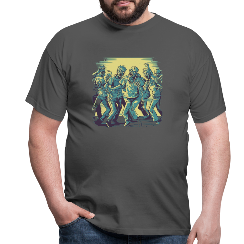 Tanzende Zombies - Gruseliges Zombie Motiv - Männer T-Shirt - Anthrazit