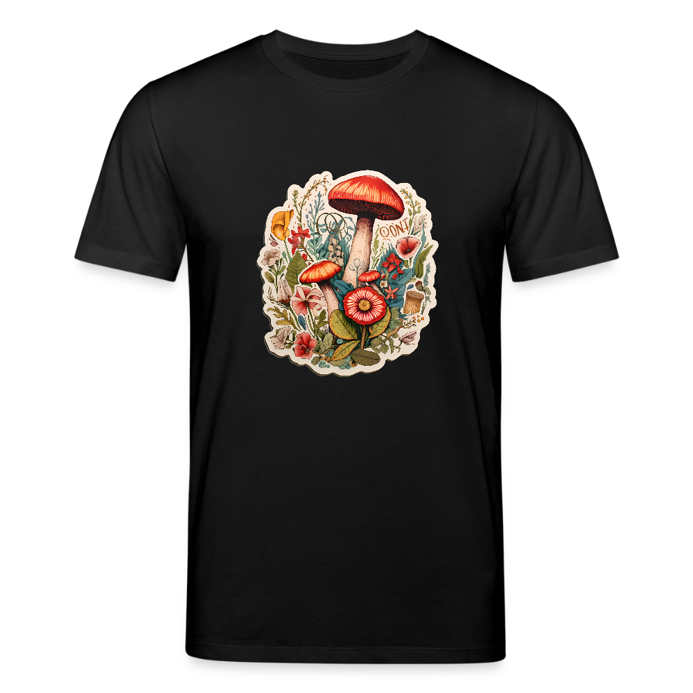 Boho Kunst mit Pilzen und Blumen - Stanley/Stella Unisex Bio-T-Shirt CREATOR - Schwarz