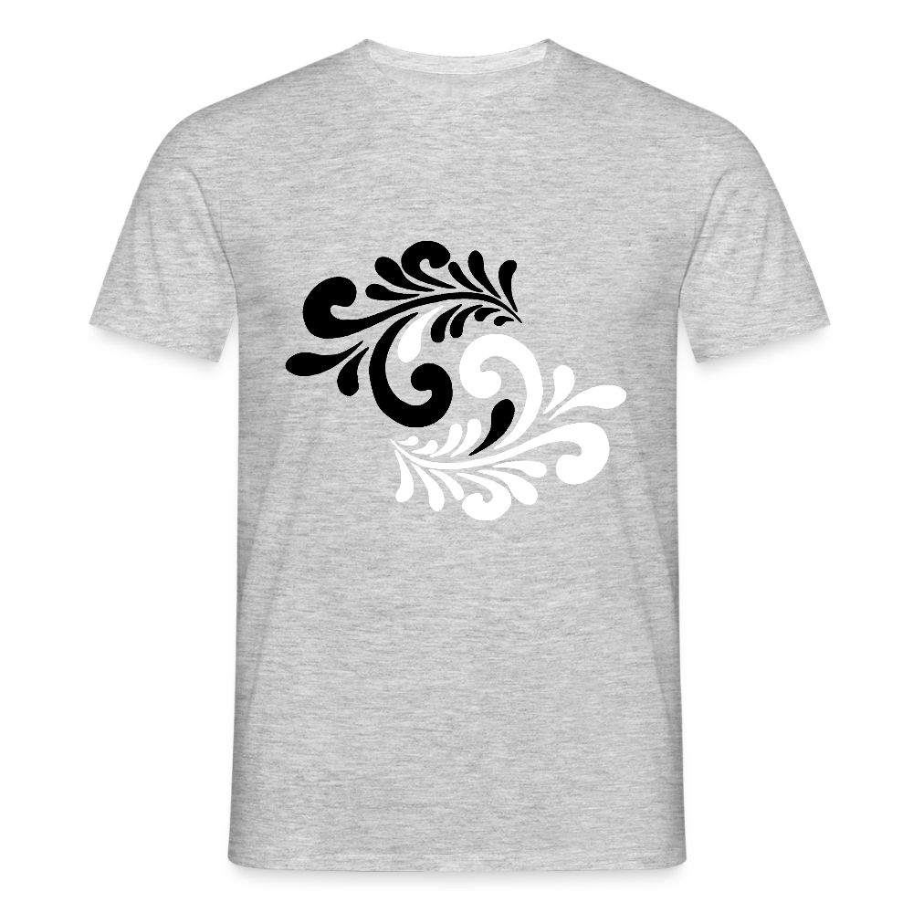 Hessisch Balance - Yin und Yang - Männer Shirt - Grau meliert