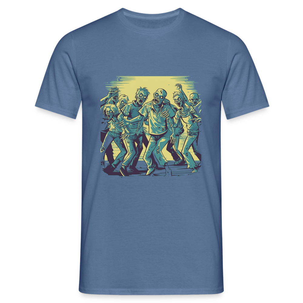 Tanzende Zombies - Gruseliges Zombie Motiv - Männer T-Shirt - Taubenblau
