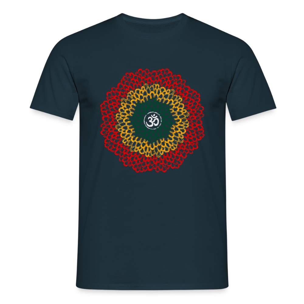 Yogi, Prana Mandala Om im Reggae Stil - Männer T-Shirt - Navy