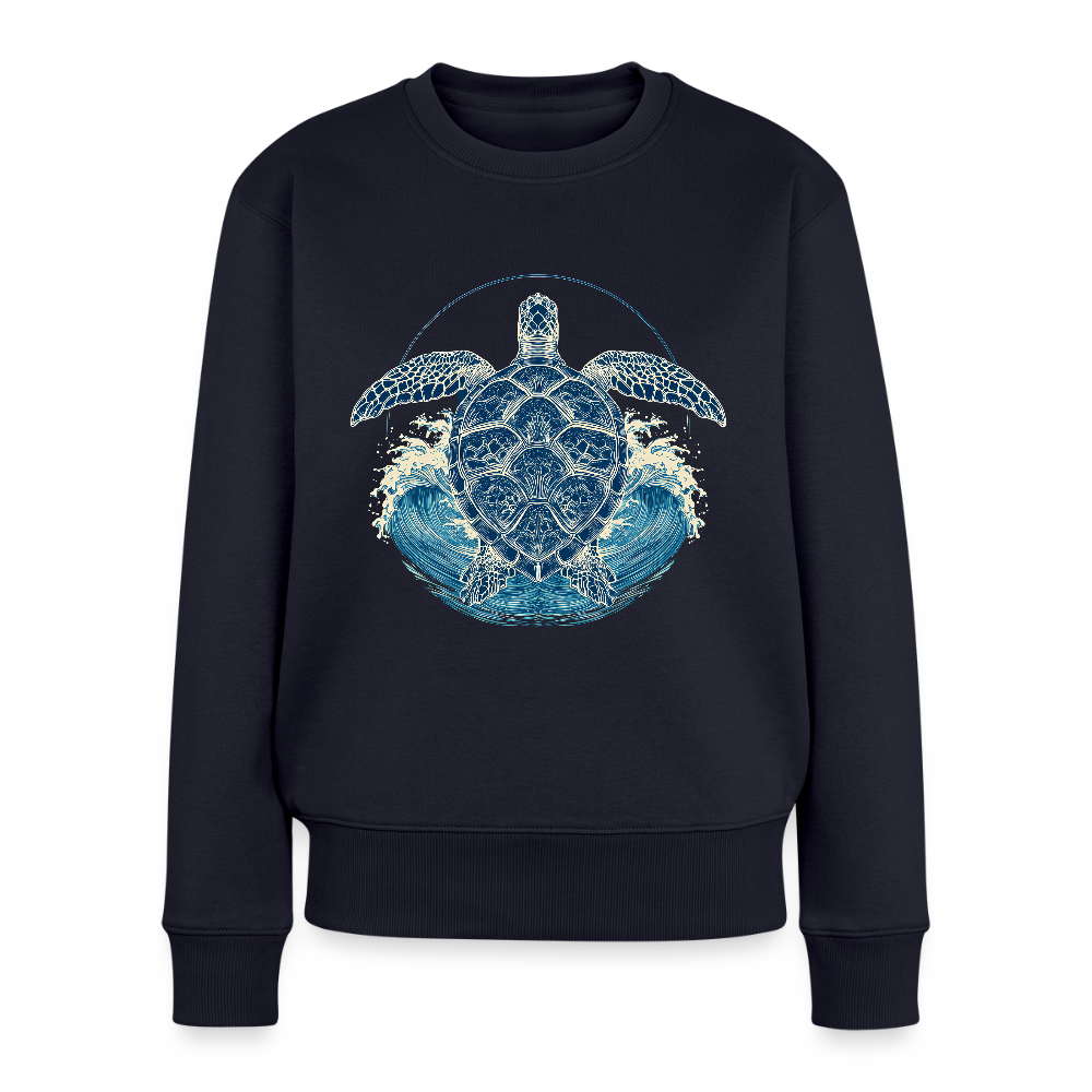 Ocean Spirit – Meeresschildkröte - Frauen Premium Pullover - Navy