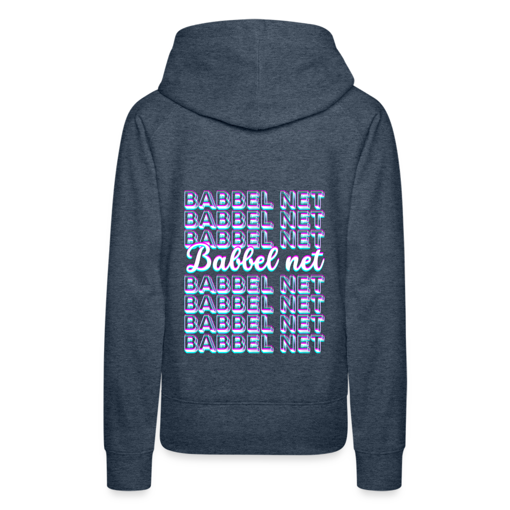 Babbel net - Hessisch Mundart - Frauen Premium Hoodie - Jeansblau